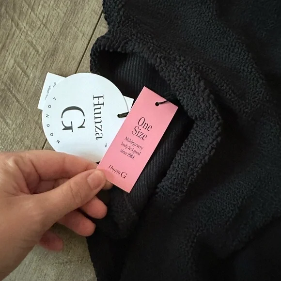 NWT Hunza G Classic Square Neck One Piece Black OS - Picture 4 of 6